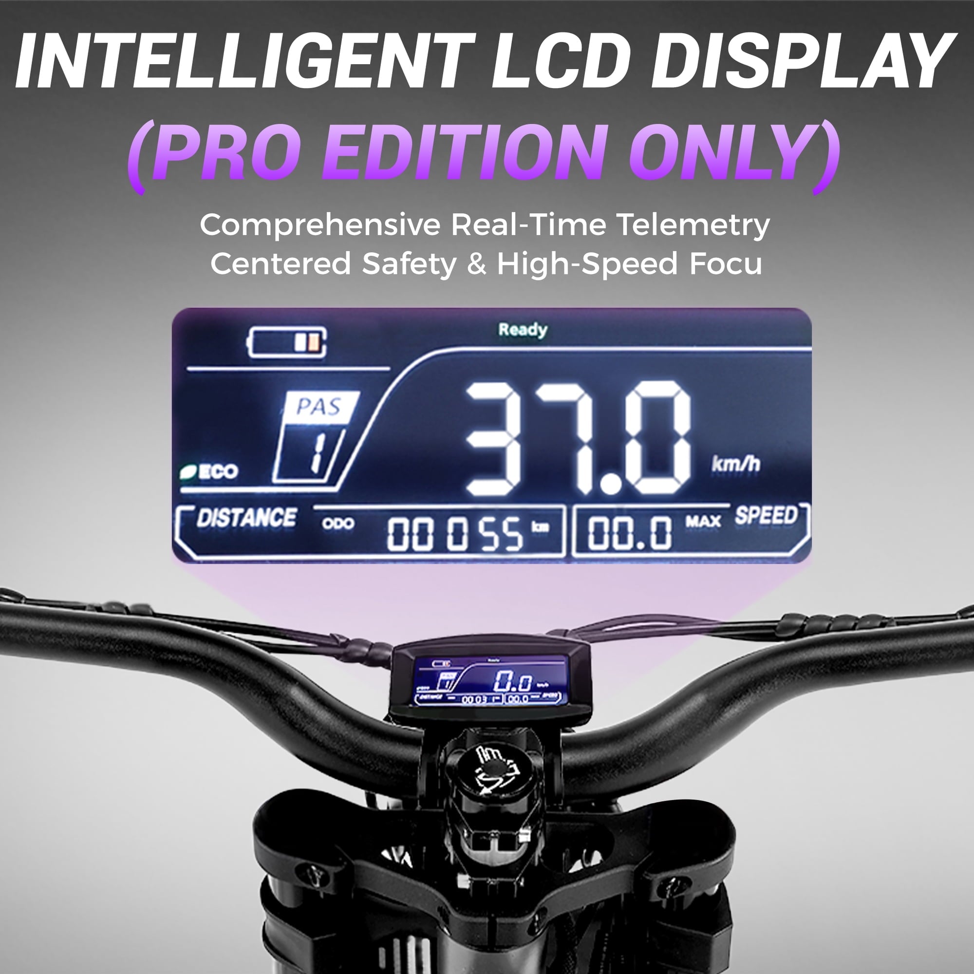 DRIFT.SLIDE D93 Pro Electric Bike for Adults, 1500W Peak Ebike, 20 Mountain Bike, 48V 20.8Ah Waterproof Removable Battery, 28 mph Max – Purple