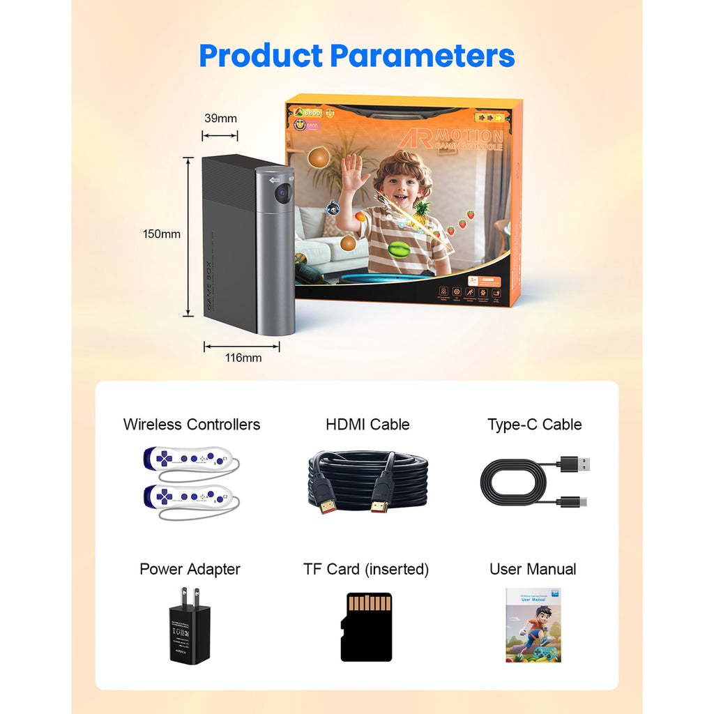 JIUMESS Motion Video Game Console for TV, Family Game System for Kids