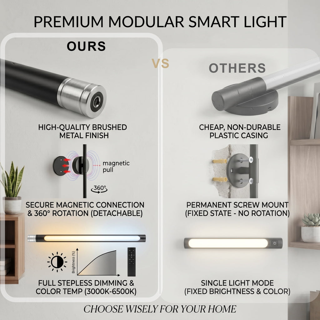 EZBY Battery Operated Wall Sconce, 5000mAh Wireless Rechargeable LED Wall Light with Remote, 360 Degree Rotatable Magnetic Base, 3 Color Dimmable Modern Lamp for Bedroom