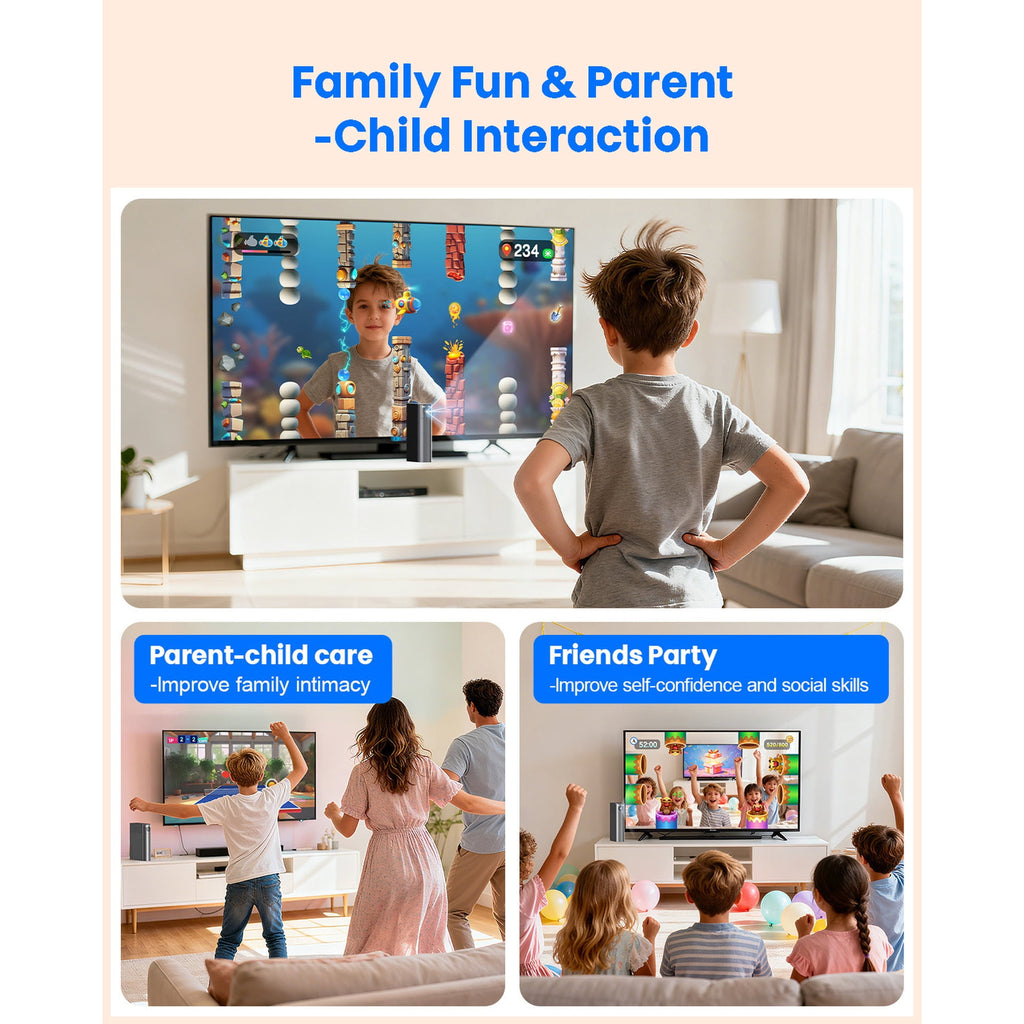 JIUMESS Motion Video Game Console for TV, Family Game System for Kids