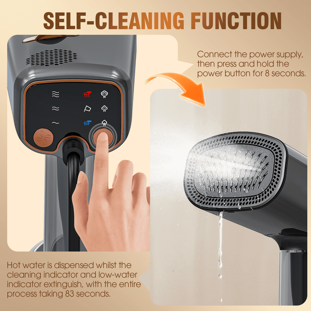 Loheer Vacuum Steamer for Clothes, 5000Pa Suction Handheld Clothes Steamer Multiple mode Portable Travel Steamers & Ironing 2 in 1 & 440ml Water Tank